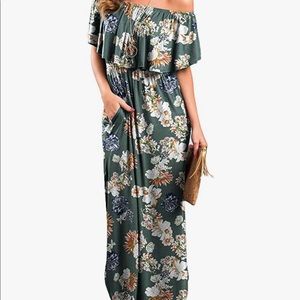 Off Should Floral Maxi Dress
